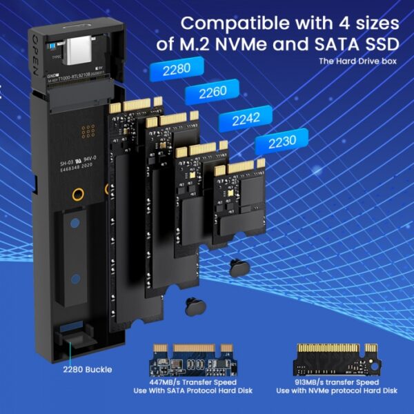 M.2 (NGFF & NVME) 2 IN 1 ENCLOSURE - Image 3