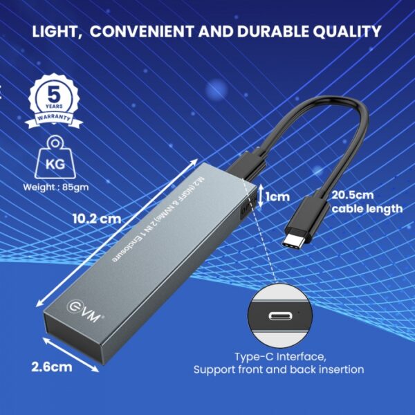 M.2 (NGFF & NVME) 2 IN 1 ENCLOSURE - Image 6